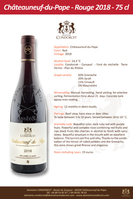 Domaine Condorcet Great Wines Chateauneuf Du Pape Domaine Condorcet Great Wines Chateauneuf Du Pape